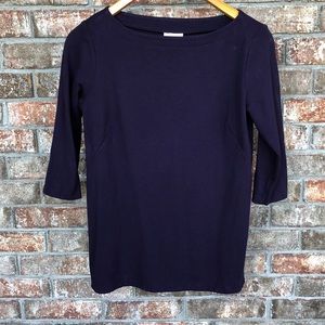 J. Jill dark purple ponte  3/4 sleeve shirt size medium